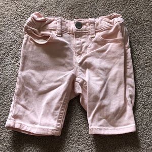 gap light pink denim shorts